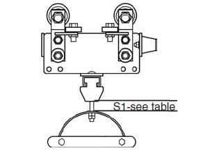 Cable Trolley for Series 350 I Beam - Round Cable